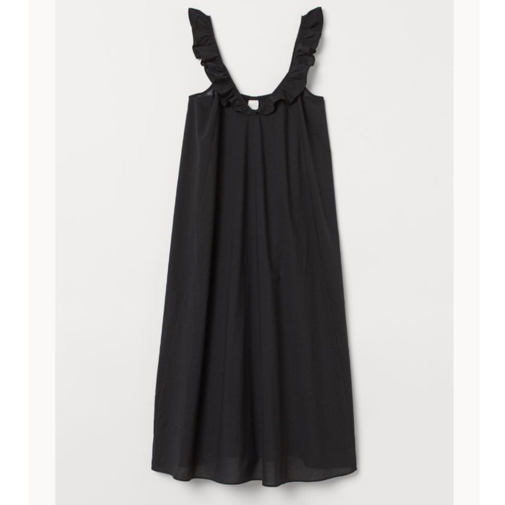 Black Linen Midi / Maxi Dress